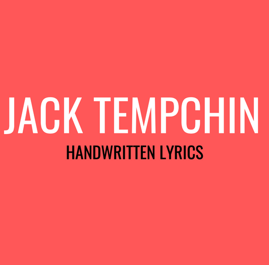 Jack Tempchin Handwritten Lyrics